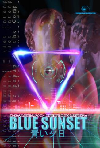 poster blue sunset